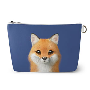 Maple the Red Fox Leather Pouch (Triangle)