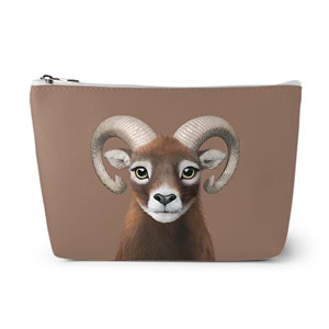 Minos the Mouflon Leather Pouch (Triangle)