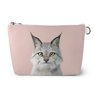Wendy the Canada Lynx Leather Pouch (Triangle)