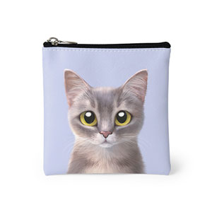 Leo the Abyssinian Blue Cat Mini Pouch
