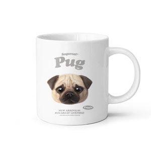 Puggie the Pug Dog TypeFace Mug