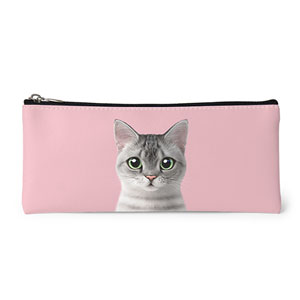 Cookie the American Shorthair Leather Pencilcase