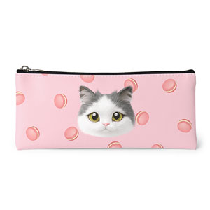 Dal’s Macaroon Face Leather Pencilcase (Flat)