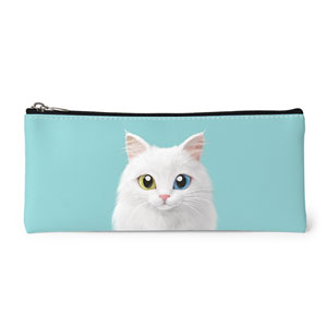 Snowy Leather Pencilcase (Flat)