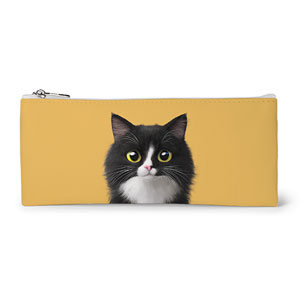 Lucky Leather Flat Pencilcase