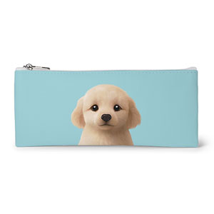 Nugget Leather Flat Pencilcase