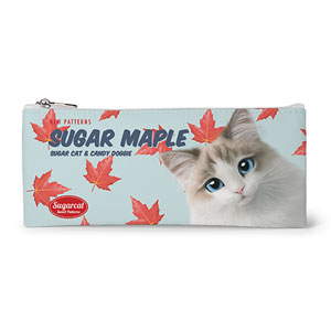 Autumn the Ragdoll’s Sugar Maple New Patterns Leather Flat Pencilcase