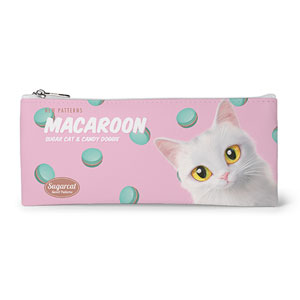 Louis’s Macaroon New Patterns Leather Flat Pencilcase
