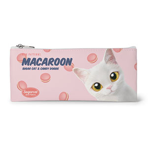 Santo’s Macaroon New Patterns Leather Flat Pencilcase