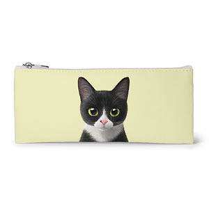 Toma Leather Flat Pencilcase