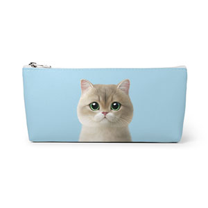 Christmas the British Shorthair Leather Pencilcase (Triangle)