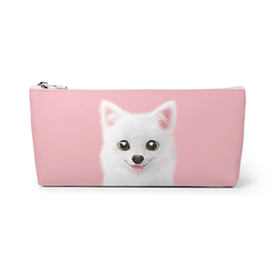 Dubu the Spitz Leather Pencilcase (Triangle)