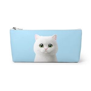 May the British Shorthair Leather Pencilcase (Triangle)