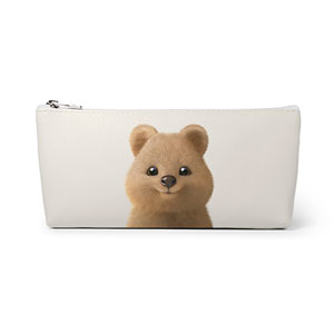 Toffee the Quokka Leather Pencilcase (Triangle)