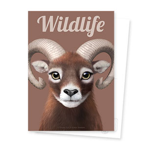 Minos the Mouflon Magazine Postcard