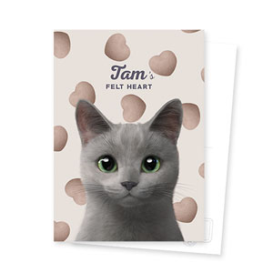Tam’s Felt Heart Postcard