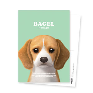 Bagel the Beagle Retro Postcard