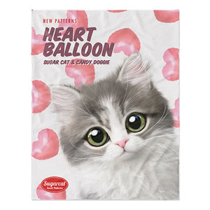 Dan the Kitten’s Heart Balloon New Patterns Soft Blanket