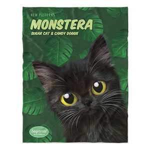 Ruru the Kitten’s Monstera New Patterns Soft Blanket