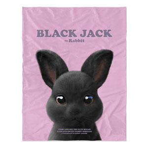 Black Jack the Rabbit Retro Soft Blanket