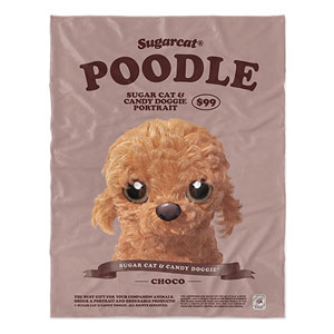 Choco the Poodle New Retro Soft Blanket