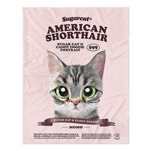 Momo the American shorthair cat New Retro Soft Blanket