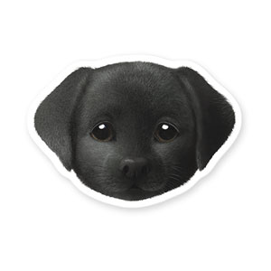 Pepper the Labrador Retriever Face Deco Sticker