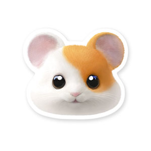 Hamjji the Hamster Face Deco Sticker