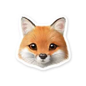 Maple the Red Fox Face Deco Sticker