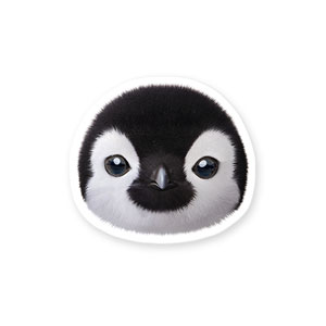 Peng Peng the Baby Penguin Face Deco Sticker