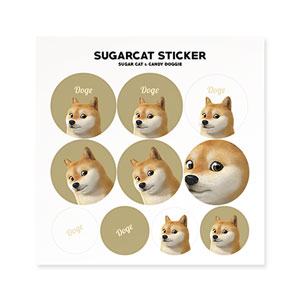 Doge the Shiba Inu (GOLD ver.) Sticker