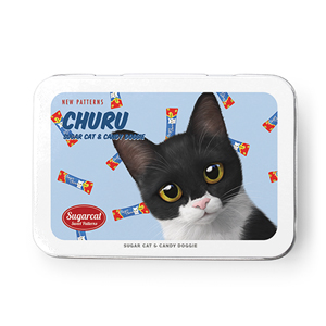 Byeol the Tuxedo Cat&#039;s Churu New Patterns Tin Case MINI