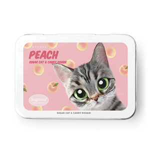 Momo the American shorthair cat’s Peach New Patterns Tin Case MINI