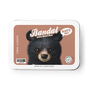 Bandal the Aisan Black Bear Retro Tin Case MINI