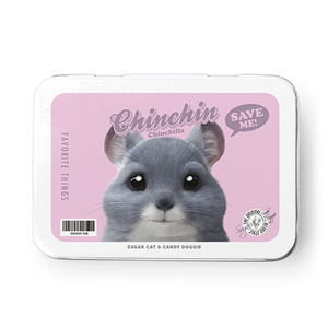 Chinchin the Chinchilla Retro Tin Case MINI