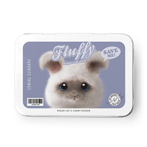 Fluffy the Angora Rabbit MyRetro Tin Case MINI