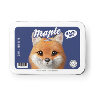 Maple the Red Fox Retro Tin Case MINI