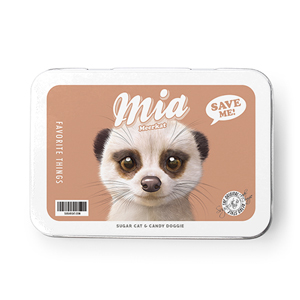 Mia the Meerkat Retro Tin Case MINI