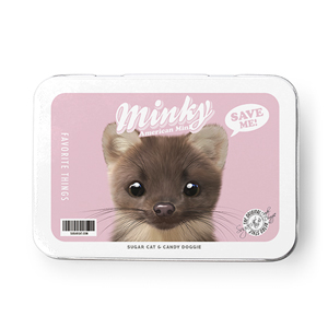 Minky the American Mink Retro Tin Case MINI