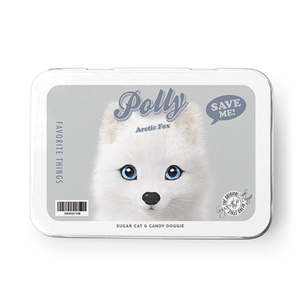 Polly the Arctic Fox Retro Tin Case MINI