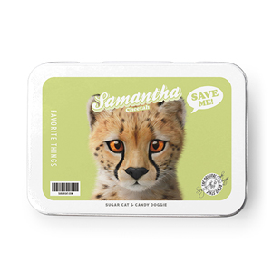 Samantha the Cheetah Retro Tin Case MINI