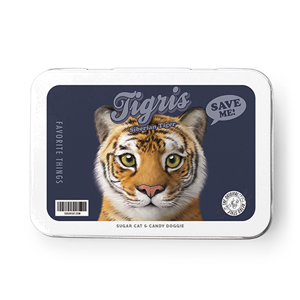 Tigris the Siberian Tiger Retro Tin Case MINI