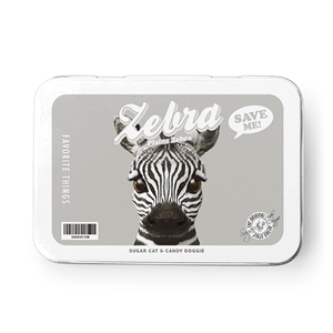 Zebra the Plains Zebra Retro Tin Case MINI