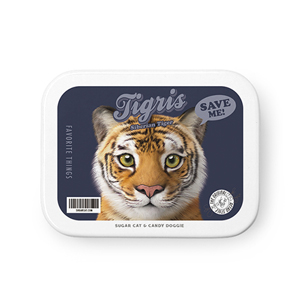 Tigris the Siberian Tiger Retro Tin Case MINIMINI