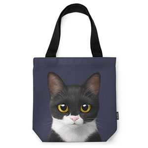 Byeol the Tuxedo Cat Mini Tote Bag