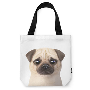 Puggie the Pug Dog Mini Tote Bag