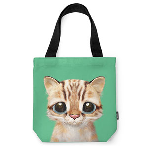 Leo the Leopard cat Mini Tote Bag