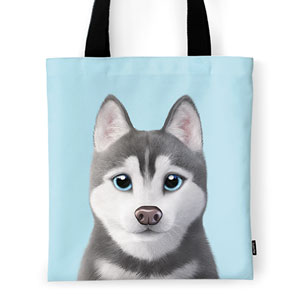 Howl the Siberian Husky Tote Bag