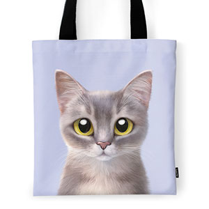 Leo the Abyssinian Blue Cat Tote Bag