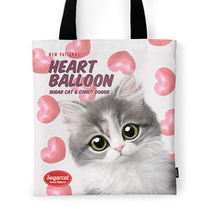 Dan the Kitten’s Heart Balloon New Patterns Tote Bag